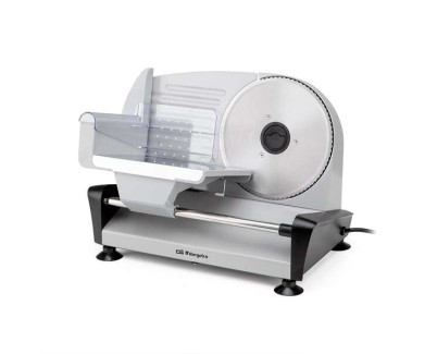 Orbegozo MS 4580 Cortafiambres Profesional - Potente y Seguro Corte de Fiambres - Cuchilla de Acero Inoxidable Extraible - Ajuste de Grosor de Corte - Facil Limpieza - Practico y Compacto