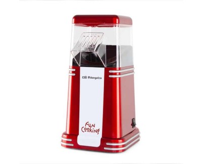 Orbegozo PA 4350 Palomitero Vintage - Prepara Palomitas en 3 Minutos - Dise&ntilde;o Retro y Saludable - Portatil y Facil de Limpiar - Ideal para Casa - Oficina y Camping