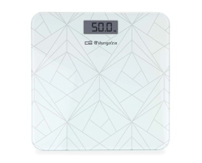 Orbegozo PB 2218 Bascula Electronica de Ba&ntilde;o - Precision y Dise&ntilde;o Elegante para tu Salud y Bienestar - Pantalla LCD con Luz - Activacion Tactil - Conversion de Unidades - Indicador de Energia