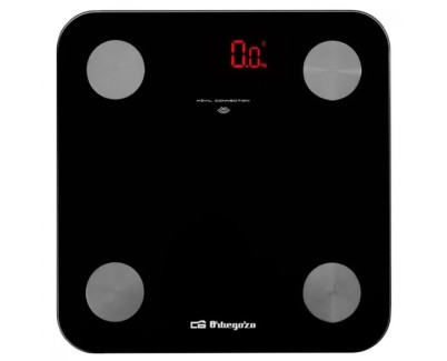 Orbegozo PB 3000 Bascula Electronica de Baño - Diseño de Cristal - Pantalla LED - Activacion Tactil - Capacidad 180kg - Indicador de Energia y Sobrecarga