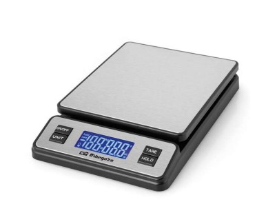 Orbegozo PC 3100 Bascula de Cocina Digital - Pantalla LCD - Capacidad 40kg - Conexion USB - Funcion Tara - Superficie Inox - Indicador Sobrecarga - Apagado Automatico