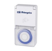Orbegozo PG 10 Programador 24 Horas - Potencia hasta 3680W - Proteccion IP44 para Uso en Exterior - Intervalos de 15 Minutos - Uso Facil e Intuitivo - Color Blanco