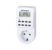 Orbegozo PG 20 Programador Digital Semanal - Potencia hasta 3600W - Funcion Aleatoria - Uso Facil e Intuitivo - Intervalo Minimo de 1 Minuto - Color Blanco