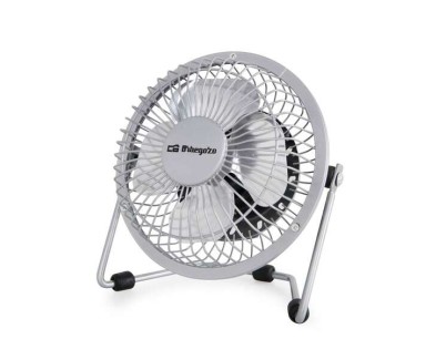 Orbegozo PW 1025 Mini Ventilador de Sobremesa - Potente y Silencioso - Conexion USB 2 en 1 - Aspas Metalicas de 10cm