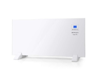 Orbegozo REH 1500 a Panel Radiante Blanco Slim - Pantalla LCD - Control Tactil - Programador Semanal - Proteccion Sobrecalentamiento - Soporte Pie/Pared Confort y Eficiencia en tu Hogar