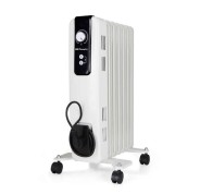 Orbegozo RH Serie Radiador Compacto - Potente y Silencioso - 3 Niveles de Potencia - Termostato Regulable - Termofusible de Seguridad - Luces Led - Ruedas Pivotantes y Asa para Transporte
