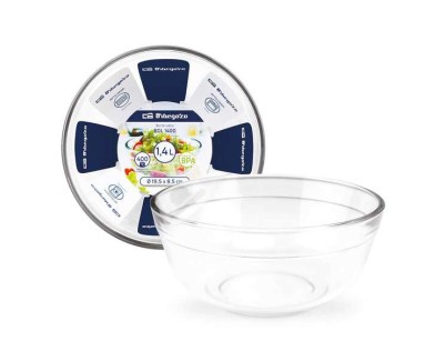 Orbegozo Serie BOL Juego de Boles de Vidrio Ultrarresistentes - Versatiles y Duraderos - Capacidad de 1.4 / 2.3 / 3.5L - Apto para Horno - Microondas y Lavavajillas - Libre de BPA