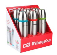 Orbegozo Set Termos Identificador de Bebidas - Acero Inoxidable Resistente - Bandas de Colores - Sistema Antiderrame - Conserva Temperatura por Horas - Capacidad 500ml