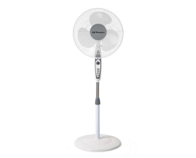 Orbegozo SF 0147 Ventilador de Pie - Potente Ventilacion de 3 Velocidades - Cabezal Oscilante y Multiorientable - Silencioso y Seguro - Altura Regulable