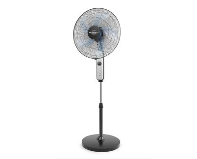 Orbegozo SF 1046 Ventilador de Pie - Temporizador hasta 1 Hora - Altura Regulable hasta 150cm - Potencia de 80W - 5 Aspas y 3 Velocidades - Funcion Oscilante y Cabezal Inclinable
