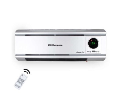 Orbegozo Split Calefactor de Pared Ceramico - Calor Uniforme y Saludable - Programable Diario y Semanal - Deteccion de Ventanas Abiertas - Mando a Distancia - Seguridad Total