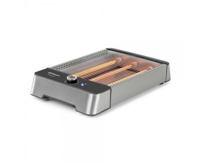 Orbegozo TO 2030 Tostadora Horizontal de Acero Inoxidable 600W -  6 Posiciones de Tueste - Para Cualquier tipo de Pan - Bandeja Recoge Migas - Temporizador con Señal Acustica