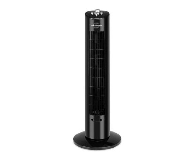 Orbegozo TW 0800 Ventilador de Torre Oscilante - Potente y Silencioso - Temporizador de 2h - Diseño Elegante - Bandeja para Esencias Aromaticas