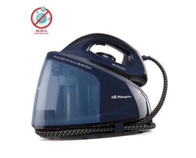 Orbegozo VP 8550 Centro de Planchado Profesional Potencia de 2400W - Deposito XL de 1.2L - Suela de Teflon Antideslizante - Vapor Continuo de 100 Mg/Min - Seguro y Eficiente
