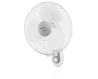 Orbegozo WF 0139 Ventilador de Pared Eficiente y Seguro - Aspas de 40cm - 3 Velocidades - Cabezal Multi Orientable - Rejilla de Proteccion - Potencia 45 W - Temporizador 2h