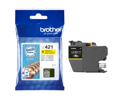 Original Brother LC421 Amarillo Cartucho de Tinta - LC421Y