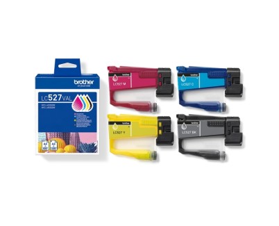 Original Brother LC527 Pack de 4 Cartuchos de Tinta LC527VAL para Brother MFC-J4350DW / MFC-J4550DW