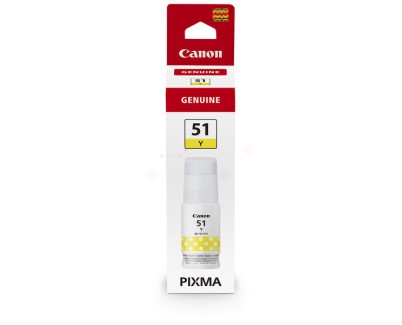 Original Canon GI51 Amarillo Botella de Tinta - GI51Y / 4548C001 para Pixma G1520, G1560, G2520, G2560, G3520, G3560