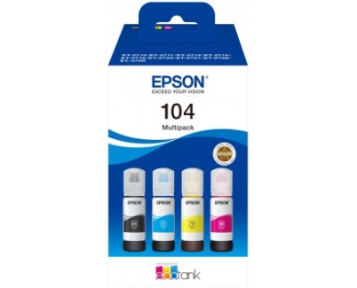 Original Epson 104 - Multipack de Botellas de Tinta C13T00P640