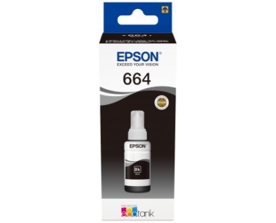 Original Epson T6641 Negro - Botella de Tinta C13T664140