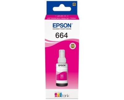 Original Epson T6643 Magenta - Botella de Tinta C13T664340