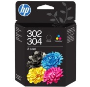ORIGINAL HP 302 Negro + Color Pack de 2 Cartuchos de Tinta - X4D37AE