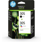 ORIGINAL HP 305 Negro + TriColor Pack de 2 Cartuchos de Tinta - 6ZD17AE
