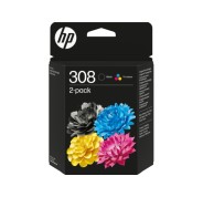 Original HP 308 Negro + Color Pack de 2 Cartuchos de Tinta 6L6S6UE