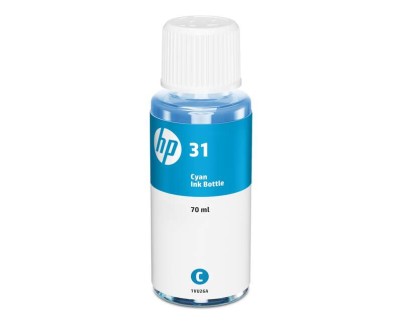 Original HP 31 Cyan Botella de Tinta 1VU26AE