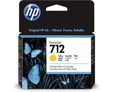 Original HP 712 Amarillo Cartucho de Tinta - 3ED69A