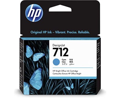 Original HP 712 Cyan Cartucho de Tinta - 3ED67A