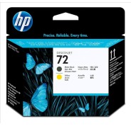 Original HP 72 Cabezal de Impresión - Negro Mate y Amarillo - C9384A