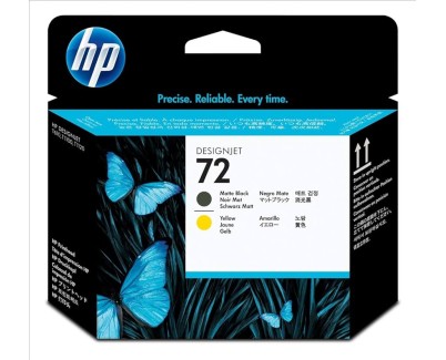 Original HP 72 Cabezal de Impresión - Negro Mate y Amarillo - C9384A