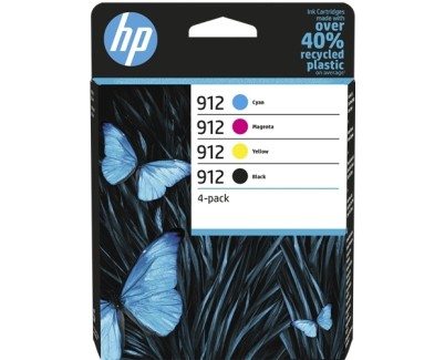 ORIGINAL HP 912 Pack de 4 Cartuchos de Tinta - 6ZC74AE