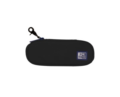 Oxford B-Hook Estuche Semirrigido Portatodo - 1 Compartimento - Gancho para Colgar - Bolsillo Interior de Rejilla - Fabricado en Material Reciclado - Color Negro