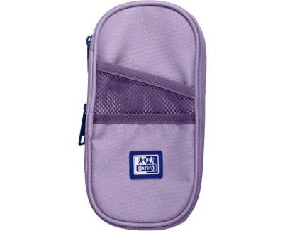 Oxford B-Max Estuche Portatodo Expandible - 1 Compartimento de Gran Capacidad - 2 Bolsillos Exteriores - Fabricado en Material Reciclado - Color Lavanda