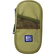 Oxford B-Max Estuche Portatodo Expandible - 1 Compartimento de Gran Capacidad - 2 Bolsillos Exteriores - Fabricado en Material Reciclado - Color Verde Safari