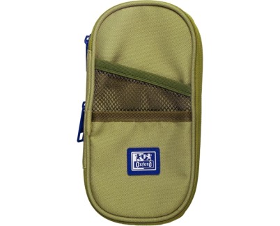 Oxford B-Max Estuche Portatodo Expandible - 1 Compartimento de Gran Capacidad - 2 Bolsillos Exteriores - Fabricado en Material Reciclado - Color Verde Safari