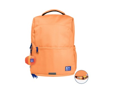 Oxford B-Out Mochila 30L - Tama&ntilde;o 42x30x15cm - Bolsillo Acolchado - Asa Superior - Funda para Lluvia - Poliester Reciclado RPET - Color Melocoton
