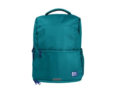 Oxford B-Out Mochila 30L - Tamaño 42x30x15cm - Bolsillo Acolchado - Asa Superior - Funda para Lluvia - Poliester Reciclado RPET - Color Verde Agua