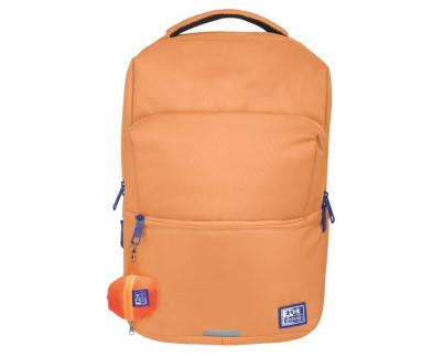 Oxford B-Ready Mochila 28L - Tamaño 42x30x15cm - Bolsillo Acolchado - Asa Superior - Funda para Lluvia - Poliester Reciclado RPET - Color Melocoton
