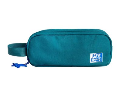 Oxford B-Smart Estuche Portatodo - 3 Compartimentos - Asa Lateral - Fabricado en Material Reciclado - Color Aqua