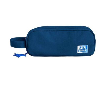 Oxford B-Smart Estuche Portatodo - 3 Compartimentos - Asa Lateral - Fabricado en Material Reciclado - Color Azul