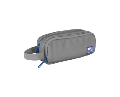 Oxford B-Smart Estuche Portatodo - 3 Compartimentos - Asa Lateral - Fabricado en Material Reciclado - Color Gris