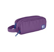 Oxford B-Smart Estuche Portatodo - 3 Compartimentos - Asa Lateral - Fabricado en Material Reciclado - Color Lila
