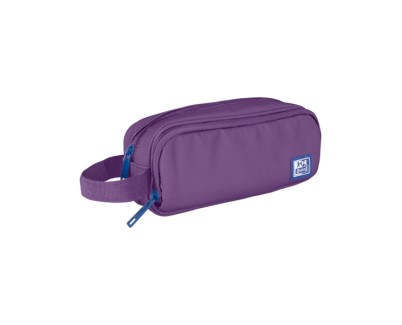 Oxford B-Smart Estuche Portatodo - 3 Compartimentos - Asa Lateral - Fabricado en Material Reciclado - Color Lila