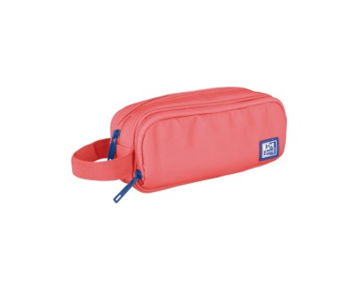 Oxford B-Smart Estuche Portatodo - 3 Compartimentos - Asa Lateral - Fabricado en Material Reciclado - Color Sandia