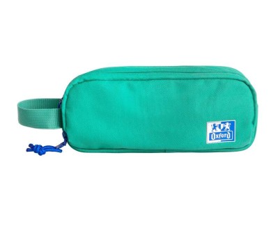 Oxford B-Smart Estuche Portatodo - 3 Compartimentos - Asa Lateral - Fabricado en Material Reciclado - Color Turquesa