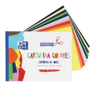 Oxford Bloc Encolado de 10 Cartulinas de Colores Formato A4+ 170gr - Colores Surtidos