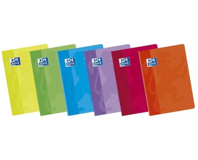 Oxford Classic Libreta Grapada A5+ 48 Hojas con Margen Pauta 3.5mm - Tapa Blanda - Colores Surtidos